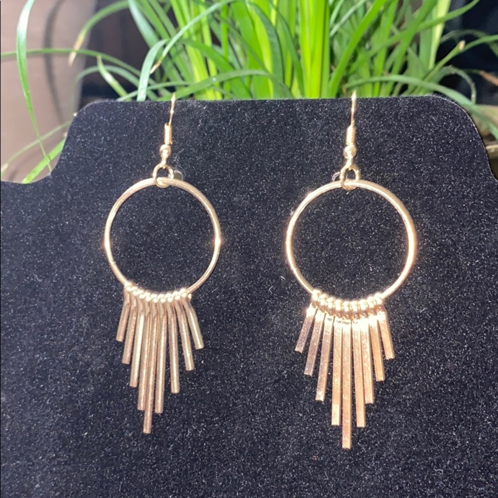Stylish Gold Plated Dangle Earrings